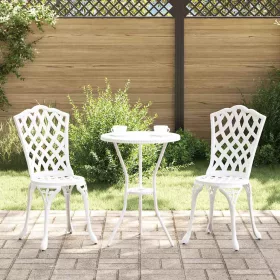 Kerti Szék 2 pcs Fehér 55 x 56.5 x 91cm Alumínium