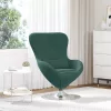 Tojásfotel Sötétzöld 63 x 73 x 90 cm Bársony