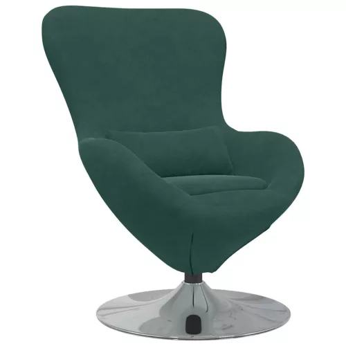 Tojásfotel Sötétzöld 63 x 73 x 90 cm Bársony