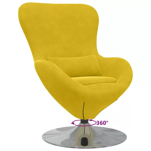Tojásfotel Sárga 63 x 73 x 90 cm Bársony