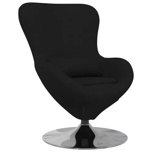 Tojásfotel Fekete 63 x 73 x 90 cm szövet