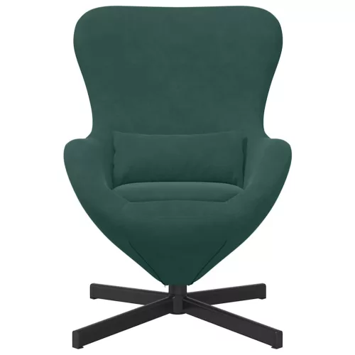 Tojásfotel Sötétzöld 63 x 73 x 90 cm Bársony