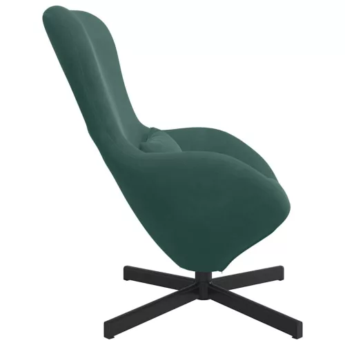 Tojásfotel Sötétzöld 63 x 73 x 90 cm Bársony