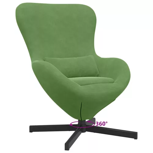 Tojásfotel Világos zöld 63 x 73 x 90 cm Bársony