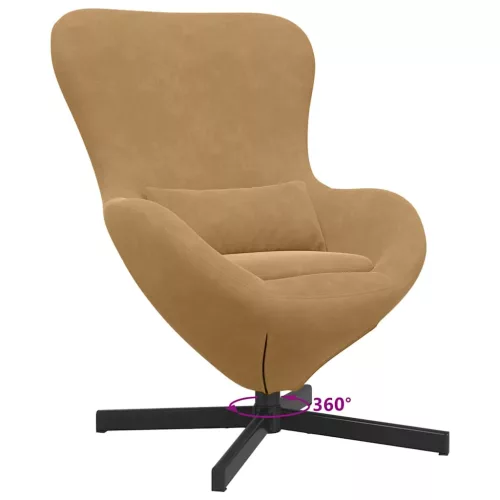 Tojásfotel Barna 63 x 73 x 90 cm Bársony