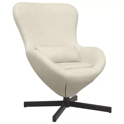 Tojásfotel Krém 63 x 73 x 90 cm Bársony