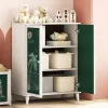 Táblafesték Szekrény polcokkal tárolóval ajtóval Fehér Faanyag