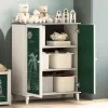 Táblafesték Szekrény polcokkal ajtóval Szürke és fehér Faanyag