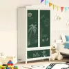 Krétával Írt Dresser fiókkal polcokkal tárolóval Fehér Faanyag