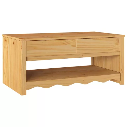 Dohányzóasztal Drammen Tölgyszínű 99 x 55 x 45 cm Tömör fenyőfa
