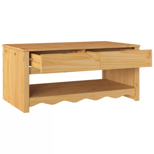 Dohányzóasztal Drammen Tölgyszínű 99 x 55 x 45 cm Tömör fenyőfa