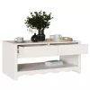 Dohányzóasztal Drammen Fehér 99 x 55 x 45 cm Tömör fenyőfa