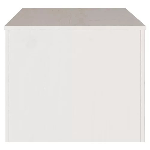 Dohányzóasztal Drammen Fehér 99 x 55 x 45 cm Tömör fenyőfa