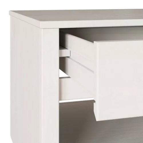 Dohányzóasztal Drammen Fehér 99 x 55 x 45 cm Tömör fenyőfa