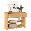 Konzolasztal Drammen Tölgyszínű 89.5 x 37 x 73 cm Tömör fenyőfa