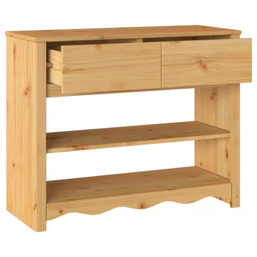 Konzolasztal Drammen Tölgyszínű 89.5 x 37 x 73 cm Tömör fenyőfa