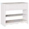 Konzolasztal Drammen Fehér 89.5 x 37 x 73 cm Tömör fenyőfa