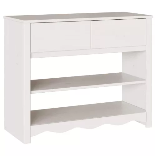 Konzolasztal Drammen Fehér 89.5 x 37 x 73 cm Tömör fenyőfa
