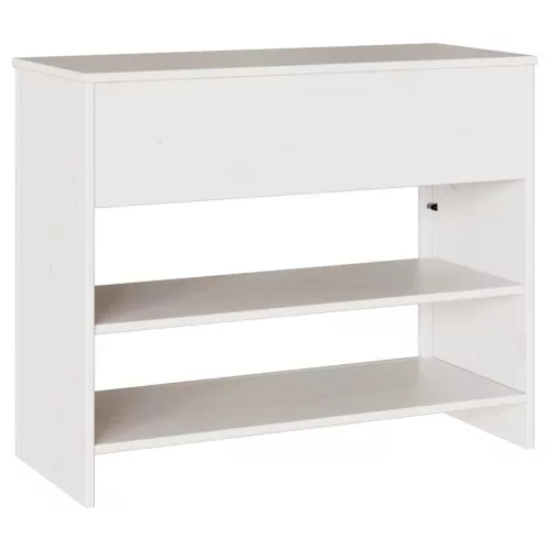 Konzolasztal Drammen Fehér 89.5 x 37 x 73 cm Tömör fenyőfa