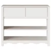 Konzolasztal Drammen Fehér 89.5 x 37 x 73 cm Tömör fenyőfa