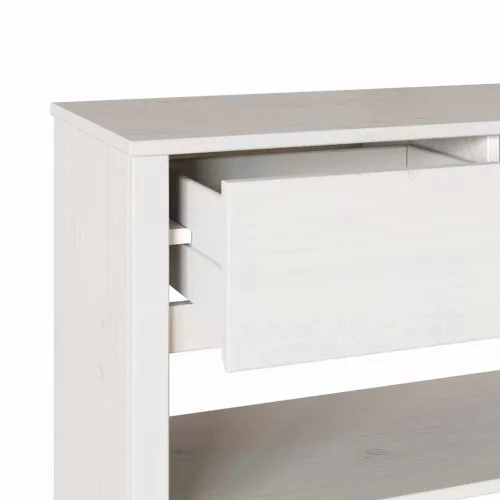 Konzolasztal Drammen Fehér 89.5 x 37 x 73 cm Tömör fenyőfa