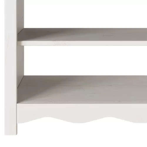 Konzolasztal Drammen Fehér 89.5 x 37 x 73 cm Tömör fenyőfa