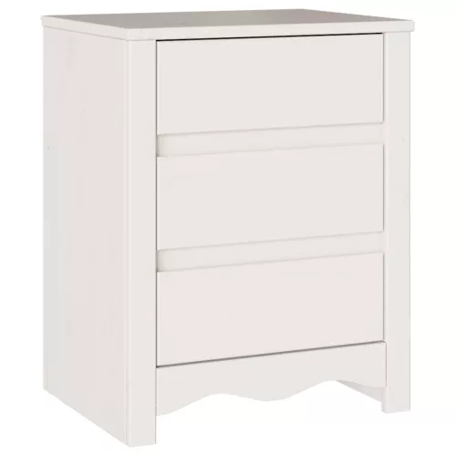 Éjjeliszekrény Drammen Fehér 45 x 35 x 56 cm Tömör fenyőfa