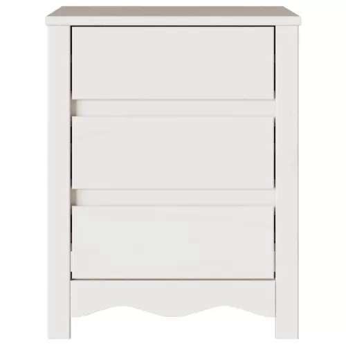 Éjjeliszekrény Drammen Fehér 45 x 35 x 56 cm Tömör fenyőfa