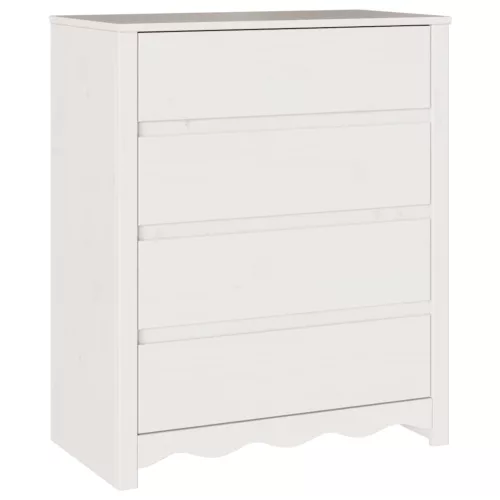 Fiókos szekrény Drammen Fehér 76.5 x 40 x 91 cm Tömör fenyőfa