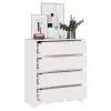 Fiókos szekrény Drammen Fehér 76.5 x 40 x 91 cm Tömör fenyőfa