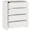 Fiókos szekrény Drammen Fehér 76.5 x 40 x 91 cm Tömör fenyőfa
