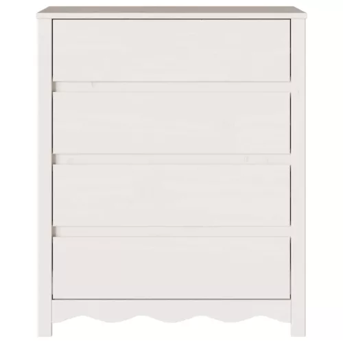 Fiókos szekrény Drammen Fehér 76.5 x 40 x 91 cm Tömör fenyőfa