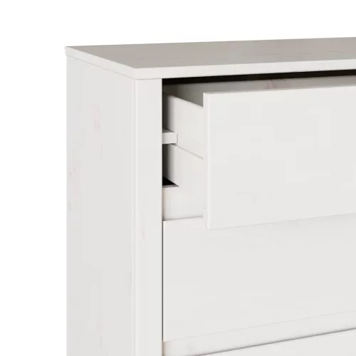 Fiókos szekrény Drammen Fehér 76.5 x 40 x 91 cm Tömör fenyőfa