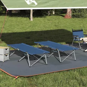 Összecsukható Kemping Ágy 2 pcs Kék 62 x 194 x 42 cm