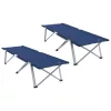 Összecsukható Kemping Ágy 2 pcs Kék 62 x 194 x 42 cm
