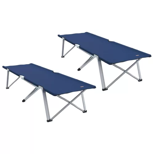 Összecsukható Kemping Ágy 2 pcs Kék 62 x 194 x 42 cm