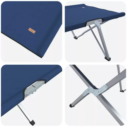 Összecsukható Kemping Ágy 2 pcs Kék 62 x 194 x 42 cm