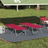 Összecsukható Kemping Ágy 2 pcs Piros 62 x 194 x 42 cm