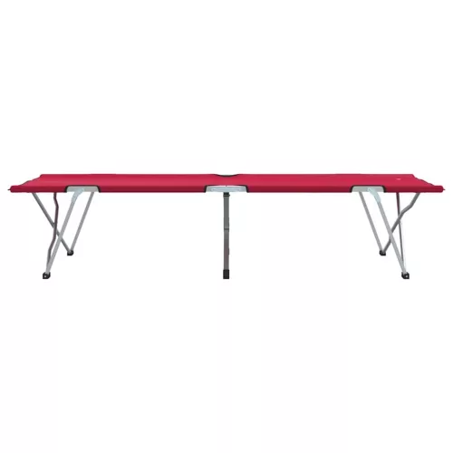 Összecsukható Kemping Ágy 2 pcs Piros 62 x 194 x 42 cm