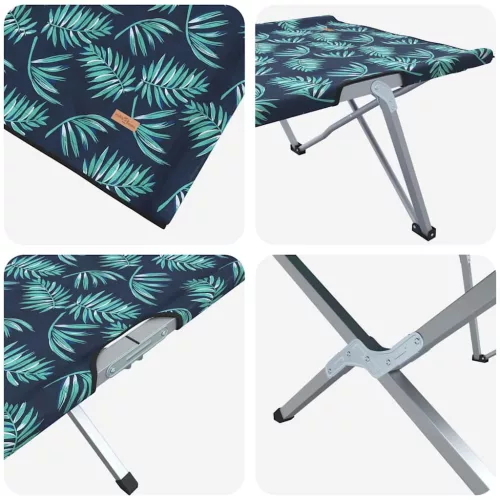Összecsukható Kemping Ágy 2 pcs Levélminta 62 x 194 x 42 cm
