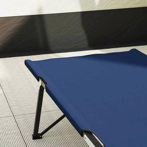 Összecsukható Kemping Ágy 2 pcs Kék 206 x 76 x 74 cm