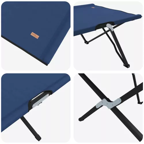 Összecsukható Kemping Ágy 2 pcs Kék 206 x 76 x 74 cm