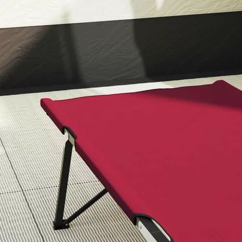 Összecsukható Kemping Ágy 2 pcs Piros 206 x 76 x 74 cm