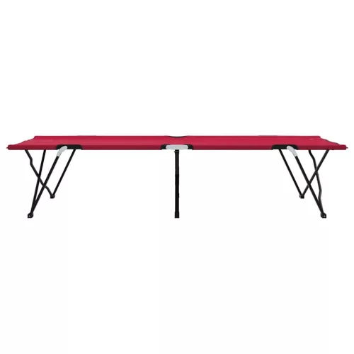 Összecsukható Kemping Ágy 2 pcs Piros 206 x 76 x 74 cm