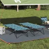 Összecsukható Kemping Ágy 2 pcs Levélminta 206 x 76 x 74 cm