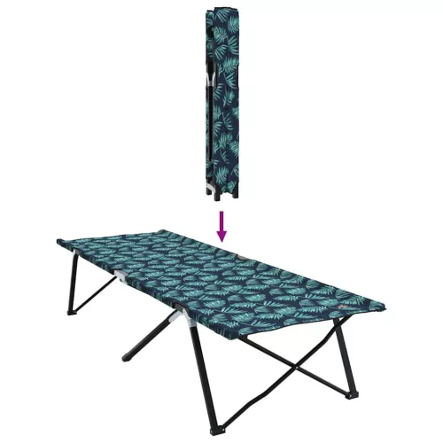 Összecsukható Kemping Ágy 2 pcs Levélminta 206 x 76 x 74 cm