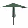 Kerti napernyő Zöld 294 x 150 x 223 cm szövet