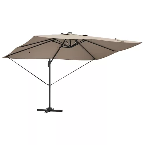 Cantilever Roma Napernyő Taupe és Fekete 352 x 251 x 265 cm