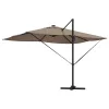 Cantilever Roma Napernyő Taupe és Fekete 352 x 251 x 265 cm