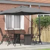 Cantilever Roma Napernyő Antracit és fekete 352 x 251 x 260 cm